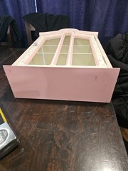 The Bombay Company Floral Pink Girly Display Cabinet, Glass Door, Shelves