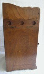 Antique Solid Mahogany Smoker’s Cabinet Ornate Hard Wood  – Glass Door 