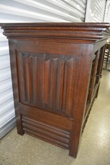 Antique 19th Century Neo-Gothic Oak Buffet Sideboard Cabinet Victorian Carved
