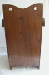 Antique Solid Mahogany Smoker’s Cabinet Ornate Hard Wood  – Glass Door 