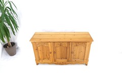 Country French Vintage Wine Rack Two-Piece Pine Step-Back Hutch