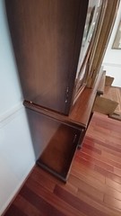 Vintage Georgian Style Mahogany Breakfront China Cabinet w/Hidden Secetary