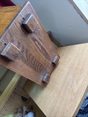 Mid Century Solid Oak Magazine Rack / Magazine Stand Handmade Beautiful Detail
