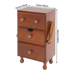Vintage Storage Cabinet, 3-tier Storage Cabinet, Storage Box With Drawers Brown