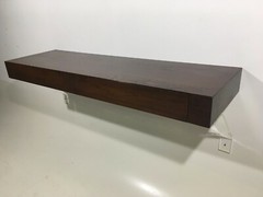 Founders Modern Floating Wall Shelf Lucite Braces 60’s Mid Century Probber Era