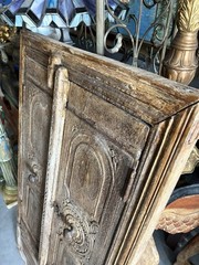 Rare Carved Antique Wood Cabinet Door