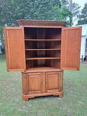 Southern Cherry Corner Cupboard Shop Made 20thc