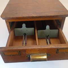 Antique Quarter Sawn Oak 2 Drawer Library Card Catalog File Cabinet Stackable