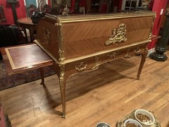 Important Signed Henry Dasson French Original King wood Roll Top Desk Circa 1880