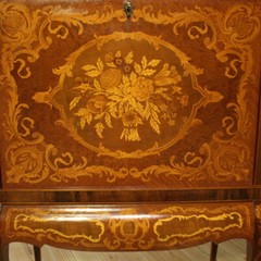 Bar cabinet inlaid wood furniture vintage sideboard commode 20th century