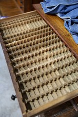 Antique Watchmakers Apothecary Cabinet wood drawer Tool Box Pocket Watch vintage
