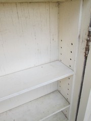 vtg medicine cabinet mirror 3 shelves sturdy good mirror and shelves