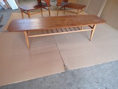 Lane Furniture Mid-Century Surfboard Table Set