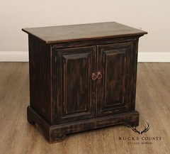 Rustic Farmhouse Style Distress Painted Storage Cupboard