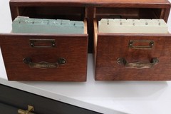 FINEST ANTIQUE TIGER OAK CARD CATALOG WOOD QUARTERSAWN LIBRARY CABINET BRASS