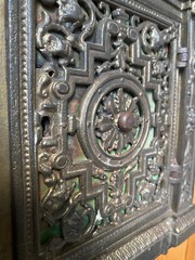 Antique Renaissance Style Wall Safe Bronze Wall Mount Cabinet Lock Box Lions