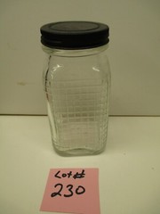 HOOSIER CABINET ORIGINAL SQUARE SPICE JAR LOT # 230