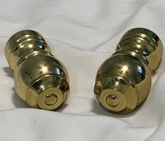 (2) Brass-RSW PB Bib Big Screw Hubs & (2) VCx30 Stem Extensions-Cabinet/Dresser