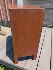 Antique 10 Drawer Apothecary Hardware Cabinet Solid Cherry Wood 1882