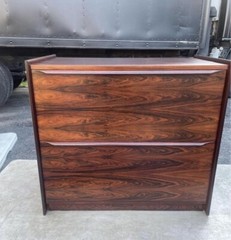 Scandiline California Rare Rosewood Floating Hanging Wall Unit Cabinet W/Drawers