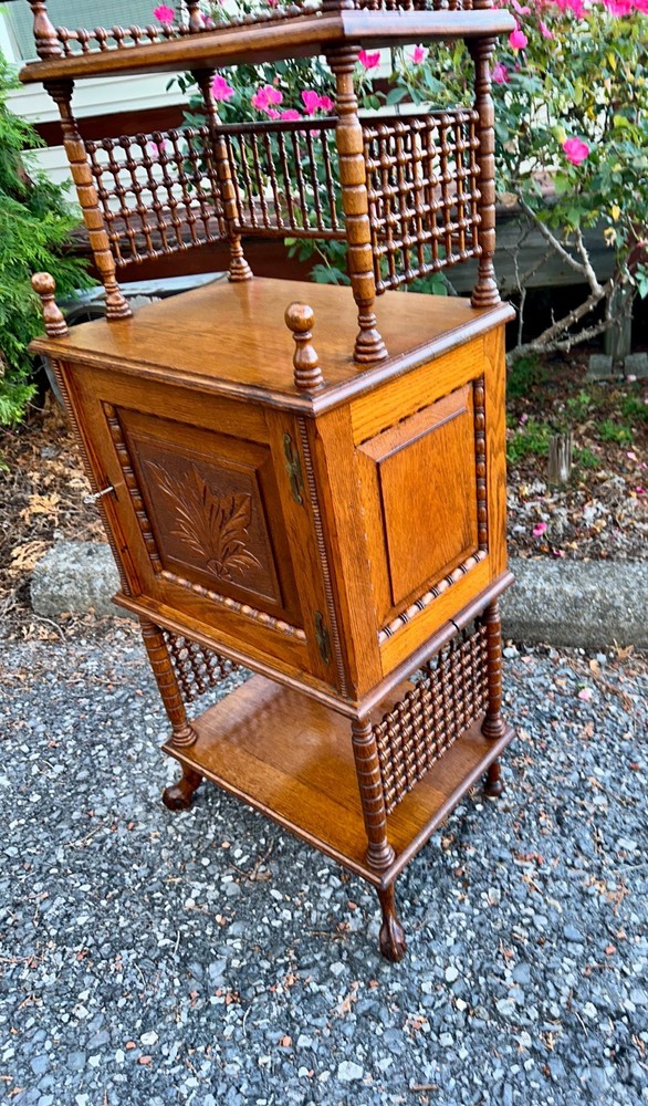 SUPERB Antique “Stick & Ball” American Small Cabinet IN MINT CONDITION.