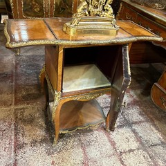 French Original King wood gilded bronze figures Luis phillipe cabinet Circa 1880