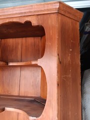 Antique Primitive Country Farmhouse Corner Cabinet Cupboard, 87″ tall