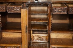 LOVELY ORNATELY CARVED 18TH CENTURY SPANISH CABINET ON STAND WITH HIDDEN STORAGE