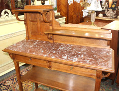 French Antique Oak Art Nuovo Sideboard / Server