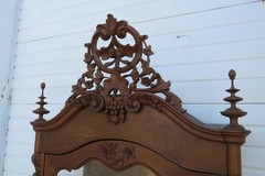 Early Victorian Heavy Carved Tall China Display Cabinet Cupboard 1380