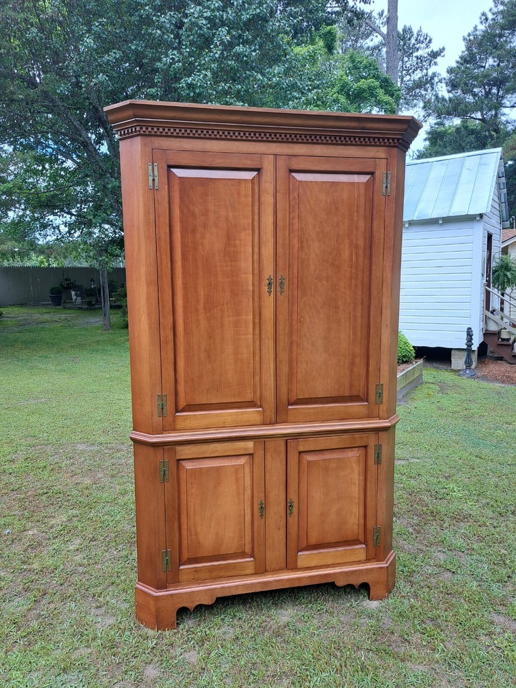 Southern Cherry Corner Cupboard Shop Made 20thc