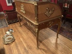 Important Signed Henry Dasson French Original King wood Roll Top Desk Circa 1880