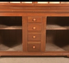 Antique Cherry Pa dutch cupboard step back farm house colonial country cabinet