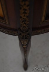 L72780: PAINES Vernis Martin Bow Front Mahogany Vitrine Display Cabinet