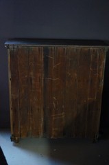 Antique China Cabinet with Brown Oak Wood and Beautiful Glass Doors
