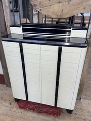 Vintage Art Deco Dental Cabinet 18 Drawers 3 Bins Antique Medical Apothecary