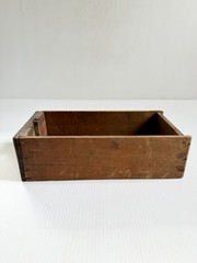 Vintage Wooden Cabinet File Drawer, Tool Box, Porcelain Knobs 7x4x13