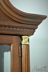 54445: PULASKI Beveled Glass 2 Door Cherry Curio Cabinet