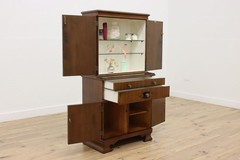 Art Deco Vintage Mahogany Medical Bath Cabinet, Hamilton #55261
