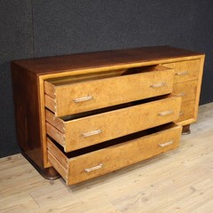 Chest of drawers furniture commode design Italian dresser modern in wood 70s
