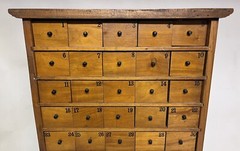 *ALL DRAWERS* Antique Humphreys Specifics Wood Medicine Pharmacy Cabinet Display