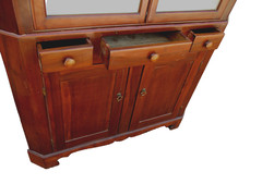 63376 Antique Primitive Pine Country Corner China Cabinet 2 Piece