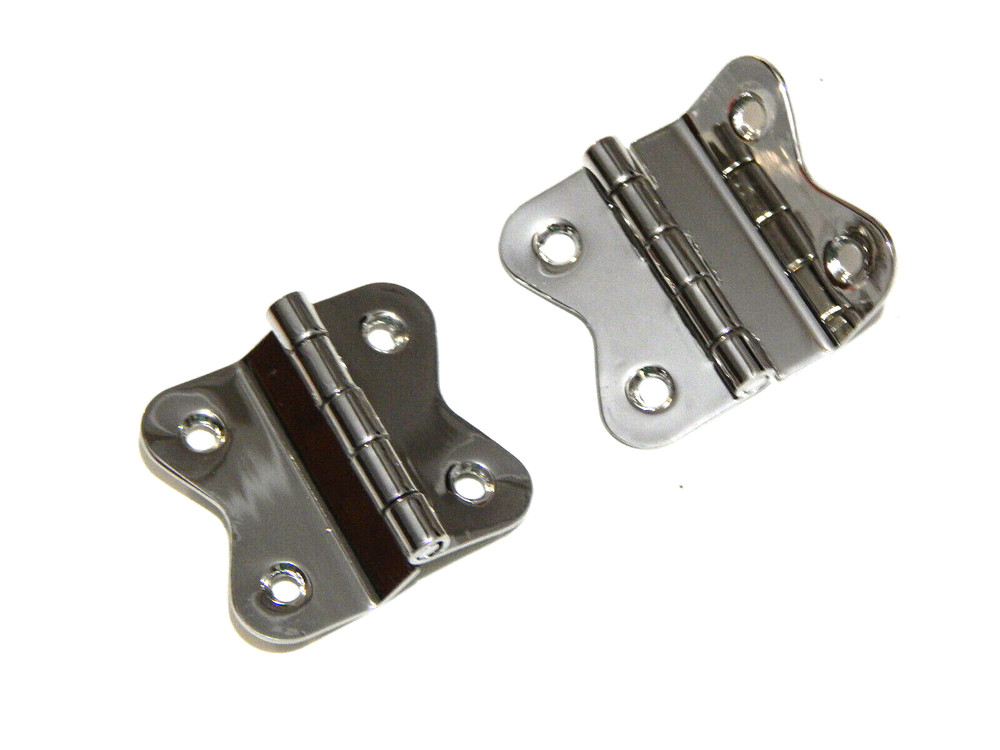 Antique Hoosier Cabinet Hinge For Upper Door Nickel Plated Pair
