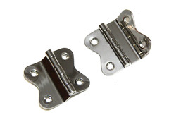 Antique Hoosier Cabinet Hinge For Upper Door Nickel Plated Pair