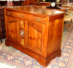 French Antique Maple Louis Philip Sideboard Cabinet / Server