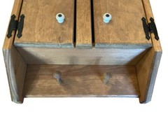 Rustic Solid Wood Hanging Medicine Spice Cabinet Primitive Custom VTG Hearts