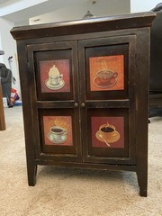 wood cabinet vintage