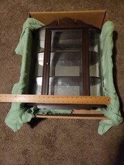 1940’s small curved curio cabinet