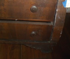 Antique Mahogany Empire BUTLER DESK DRESSER Chest American 1880