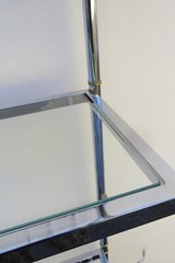 Boeing Company Chrome and Glass Display Shelving Etageres set of Three 9640